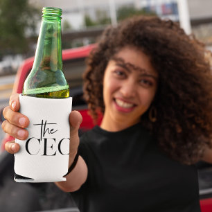 Modern Minimal The CEO Black Can Cooler