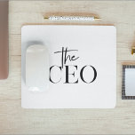 Modern Minimal The CEO Black Mouse Mat<br><div class="desc">Modern Minimal The CEO Black</div>