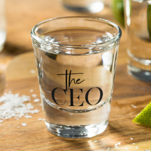 Modern Minimal The CEO Black Shot Glass