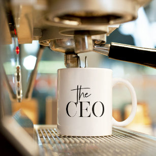 Modern Minimal The CEO Black Two-Tone Coffee Mug
