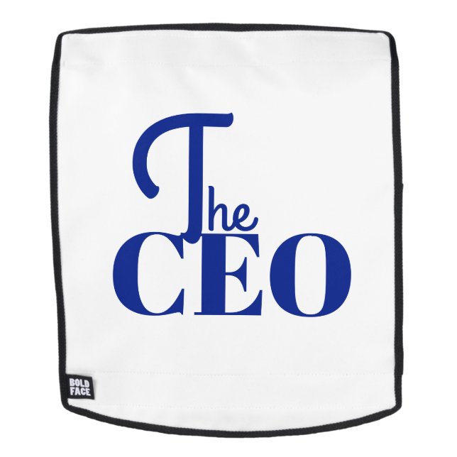Modern Minimal The CEO Blue Backpack (Removable Face)