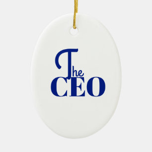 Modern Minimal The CEO Blue Ceramic Tree Decoration