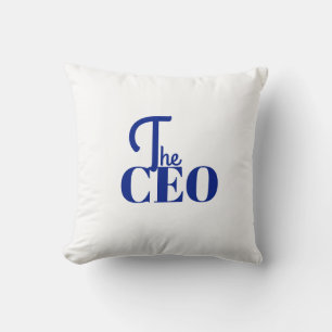Modern Minimal The CEO Blue Cushion