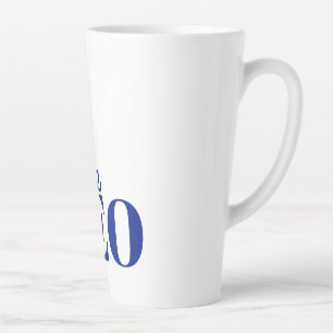 Modern Minimal The CEO Blue Latte Mug