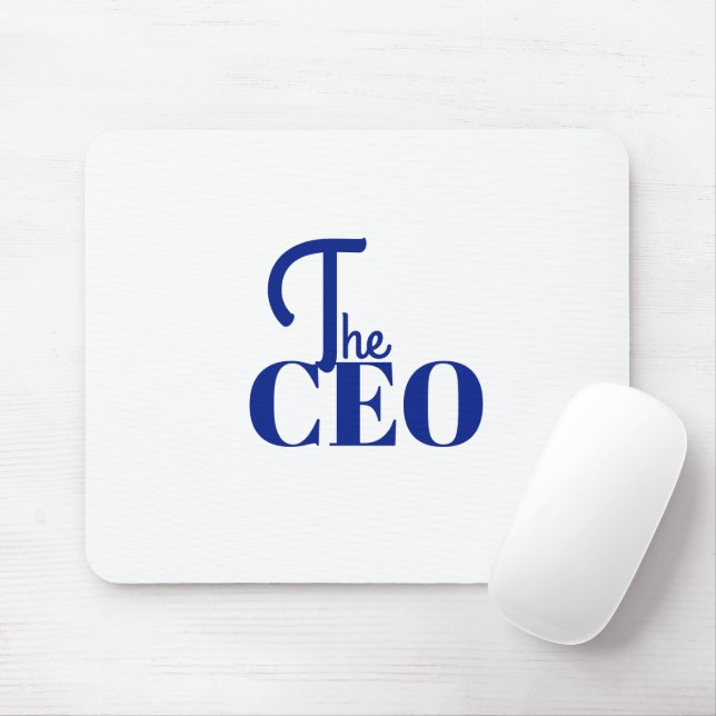 Modern Minimal The CEO Blue Mouse Mat (With Mouse)
