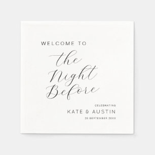 Modern Minimal the Night Before Napkin