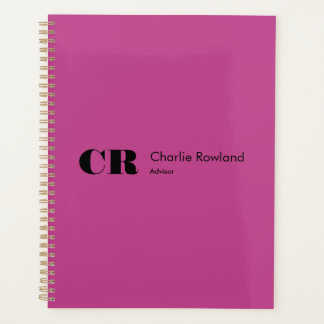 Modern Minimal Trendy Monogram Violet Purple Planner