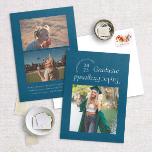 Modern Minimal Trendy Photo Grad Announcement