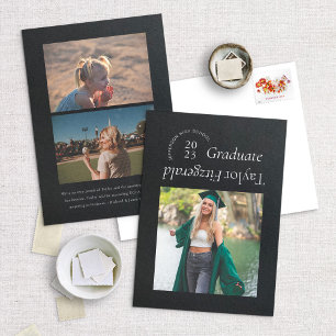 Modern Minimal Trendy Photo Grad Announcement