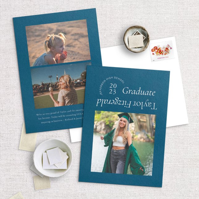 Modern Minimal Trendy Photo Grad Announcement (Creator Uploaded)