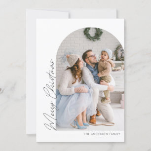 Modern Minimal Typewriter Christmas Photo Holiday Card