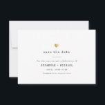 Modern Minimal Typewriter Gold Heart Vow Renewal Save The Date<br><div class="desc">This simple Save the Date card for your vow renewal shines with simplicity. Modern typewriter typography and accented by a delicate heart in (printed) gold,  this is minimalist and yet so elegant.</div>