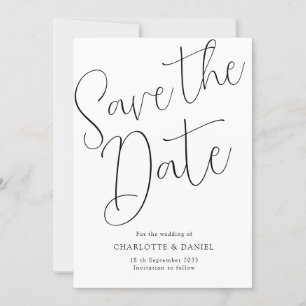 Modern, Minimal, Typografie - Save the Date Karte Invitation