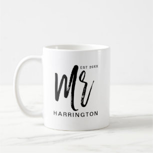 Modern & Minimal Typographic Mr Hubby Coffee Mug