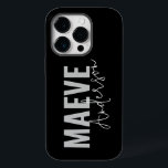 Modern minimal typography black white elegant Case-Mate iPhone 14 pro case<br><div class="desc">Modern minimal typography black white elegant simple unique personalised phone case design.</div>