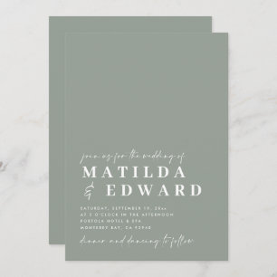 Modern minimal typography bold script wedding