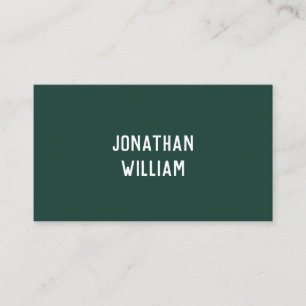 Modern Minimal Typography Emerald Green Paper  Business Card