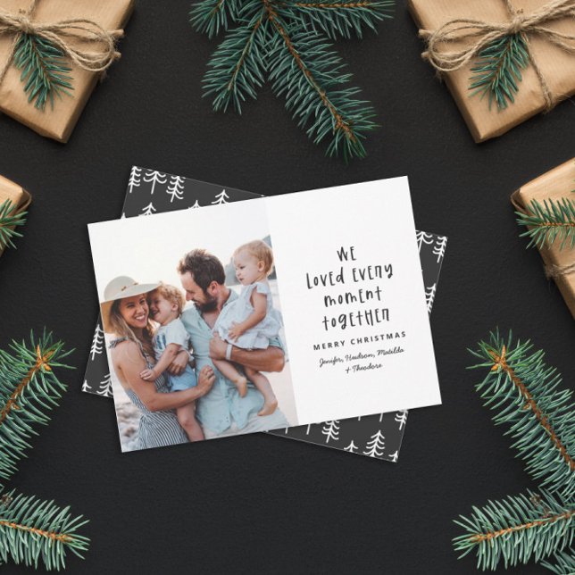 Modern, minimal typography holiday family photo (Creator Uploaded)
