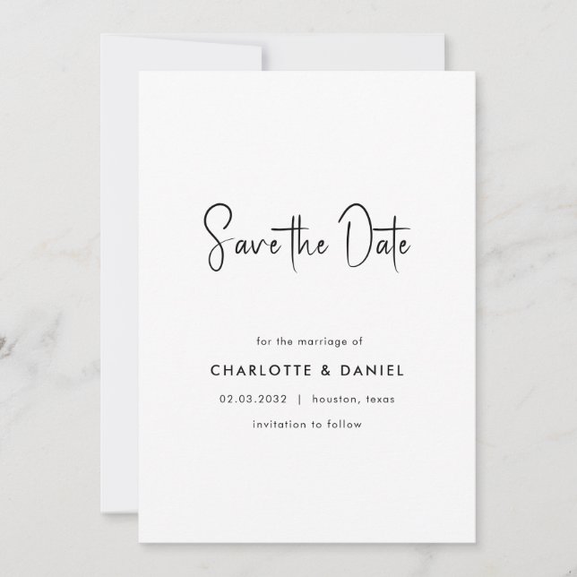 Modern, Minimal, Typography,  Invitation (Front)