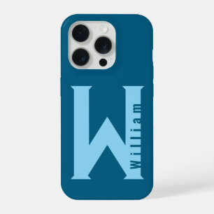 Modern minimal typography monogram sage bleu Case