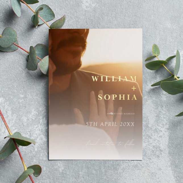 Modern Minimal Typography Photo Save the Date (Creator Uploaded)