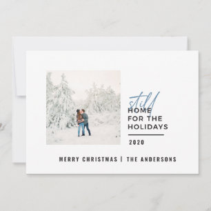 Modern minimal typography photo still home holiday card