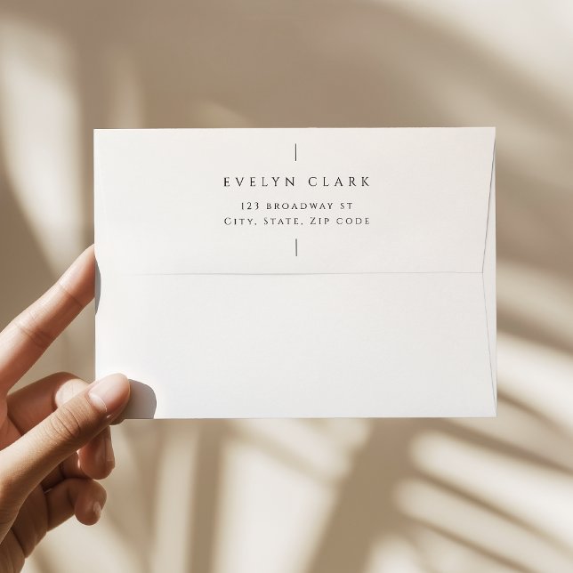 Modern Minimal Typography Return Address Wedding Envelope (Modern Minimal Typography Return Address Wedding Envelope)