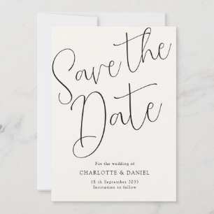 Modern, Minimal, Typography - Save the Date Map Invitation