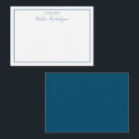 Modern Minimal Typography Script Teal Note Card<br><div class="desc">A modern and sketchy script typography minimalist note card in teal and white theme.</div>