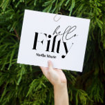 Modern minimal typography simple 50th birthday invitation<br><div class="desc">Modern minimal typography simple black and white 50th birthday invitation. Part of a contemporary collection.</div>