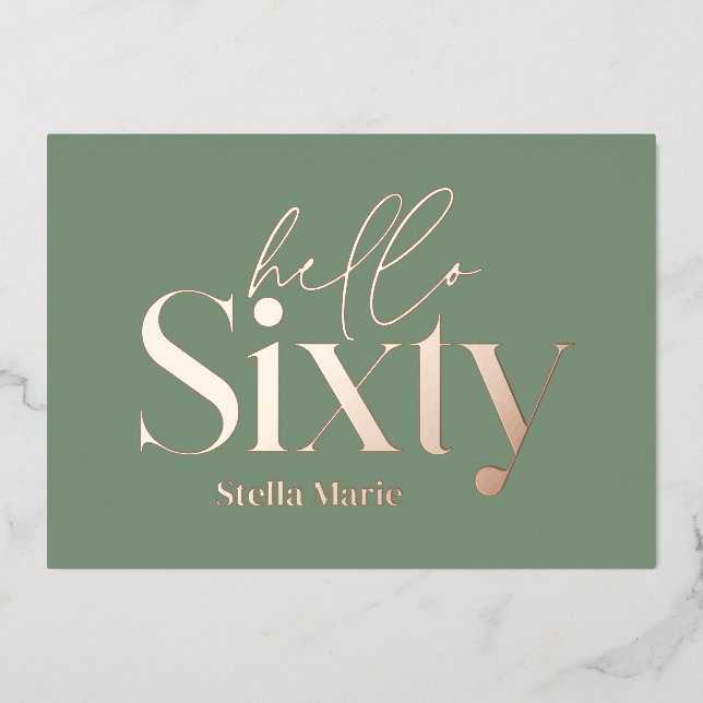 Modern minimal typography simple 60th birthday (Front)