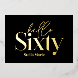 Modern minimal typography simple 60th birthday