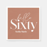 Modern minimal typography terracotta 60th birthday