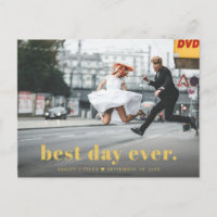 Modern Minimal Typography Wedding Photo Thank You