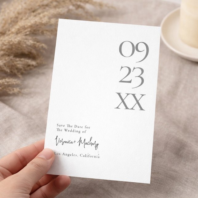 Modern Minimal Typography Wedding Save the Date (Creator Uploaded)