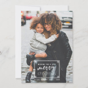 Modern & Minimal Very Merry Christmas Photo Holiday Card