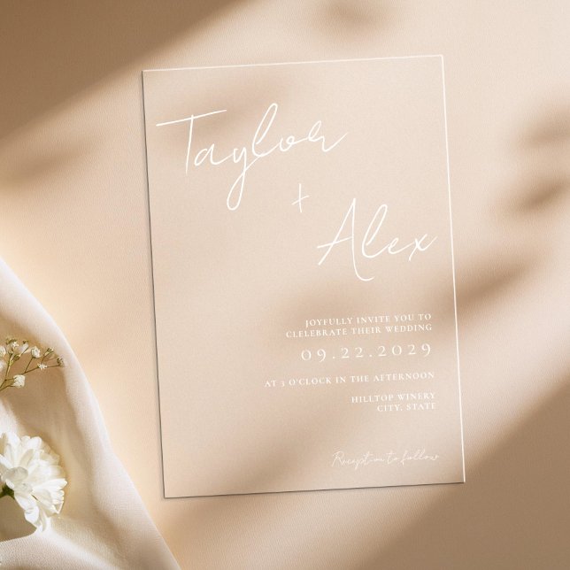 Modern Minimal Wedding Acrylic Invitations (Creator Uploaded)