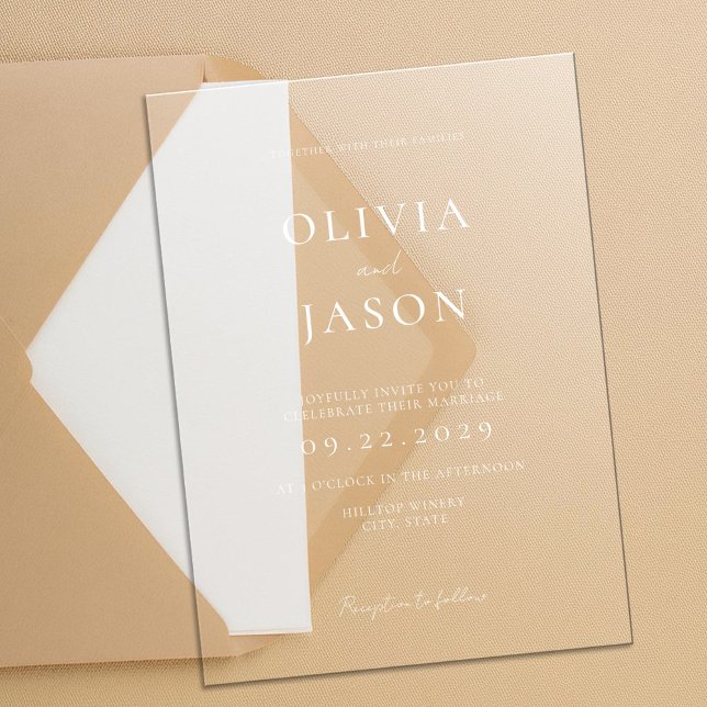 Modern Minimal Wedding Acrylic Invitations (Creator Uploaded)