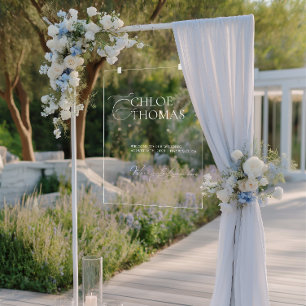 Modern Minimal Wedding Acrylic Welcome Sign