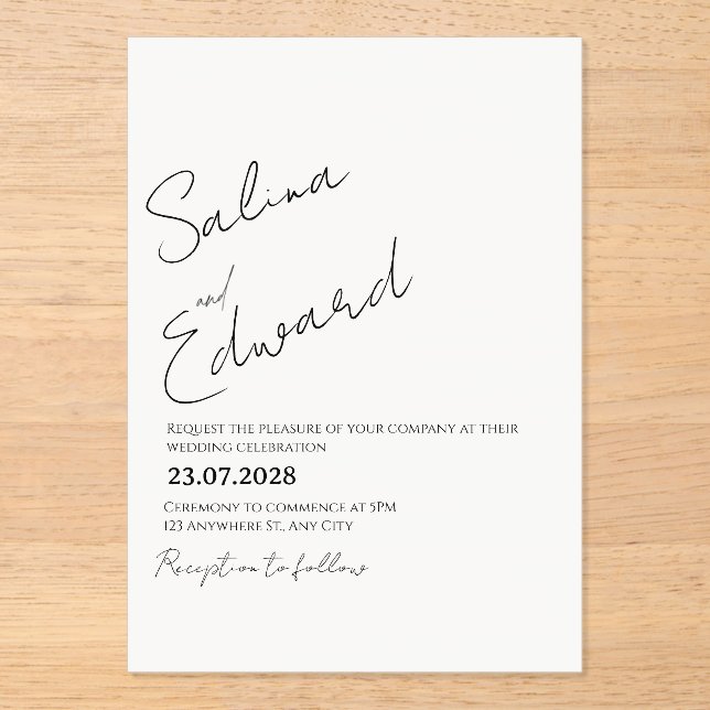 Modern Minimal Wedding Invitation (Front)