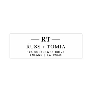Modern Minimal Wedding Monogram Design Self-inking Stamp