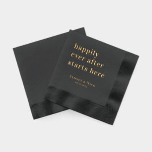 Modern Minimal Wedding Monogram Napkins