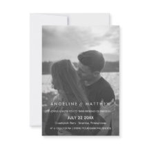 Modern & Minimal Wedding Photo Invite