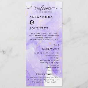 Modern Minimal Wedding Program Order Of Events Programme