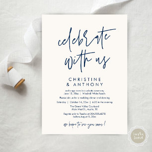 Modern Minimal Wedding Reception Dinner Invitation