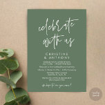 Modern Minimal Wedding Reception Dinner Invitation<br><div class="desc">Elegantly announce your happily ever after with our modern classy wedding elopement lunch celebration invitation card, "Celebrate with us". Tailored for couples continuing their love story, this dinner / lunch / brunch celebration invitation strikes a perfect balance of sophistication and charm, setting the scene for an unforgettable event. Featuring a...</div>