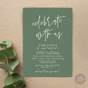 Modern Minimal Wedding Reception Dinner Invitation
