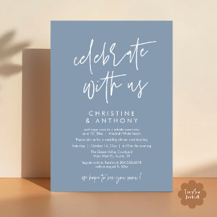 Modern Minimal Wedding Reception Dinner Invitation