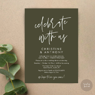 Modern Minimal Wedding Reception Dinner Invitation