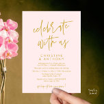 Modern Minimal Wedding Reception Dinner Invitation<br><div class="desc">Elegantly announce your happily ever after with our modern classy wedding elopement lunch celebration invitation card, "Celebrate with us". Tailored for couples continuing their love story, this dinner / lunch / brunch celebration invitation strikes a perfect balance of sophistication and charm, setting the scene for an unforgettable event. Featuring a...</div>